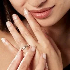 Histoire D'Or Alliance Liseret Ruban Plat Or Bicolore -Boucles d'oreilles Bracelet Soldes B3AF2W0152 model1