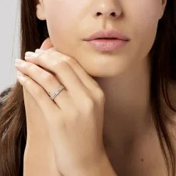 Histoire D'Or Alliance Rozella Ruban Plat Or Bicolore -Boucles d'oreilles Bracelet Soldes B3AF2W0451 model0