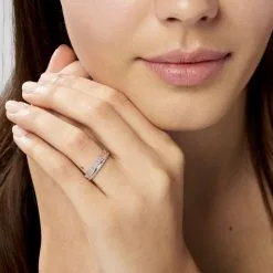 Histoire D'Or Alliance Rozella Ruban Plat Or Bicolore -Boucles d'oreilles Bracelet Soldes B3AF2W0451 model1