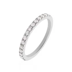 Histoire D'Or Alliance Lauralee Demi-tour Or Blanc Diamant