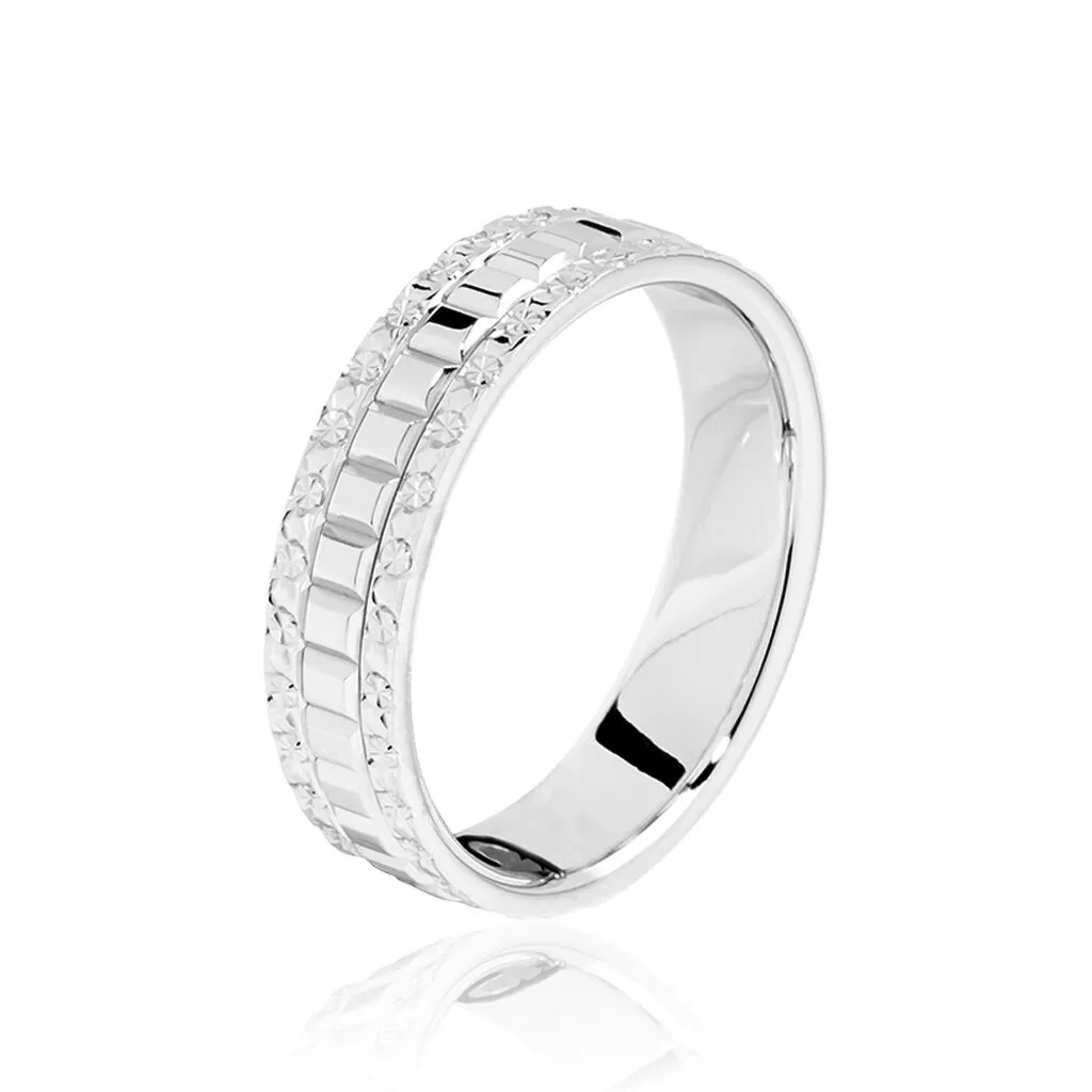 Histoire D'Or Alliance Herma Ruban Plat Or Blanc 3 Histoire D'Or Alliance Herma Ruban Plat Or Blanc