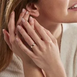 Histoire D'Or Alliance Or Jaune Gaaia Ruban Confort 8 Histoire D'Or Alliance Or Jaune Gaaia Ruban Confort -Boucles d'oreilles Bracelet Soldes B3AFJW0567 model0