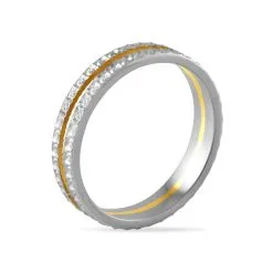 Histoire D'Or Alliance Norane Ruban Plat Or Bicolore -Boucles d'oreilles Bracelet Soldes B3AM2W0188 view1