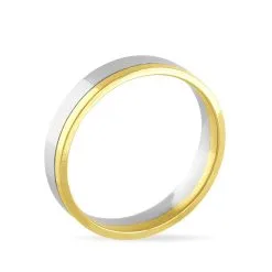 Histoire D'Or Alliance Madalena Ruban Plat Or Bicolore -Boucles d'oreilles Bracelet Soldes B3AM2W0618 view1