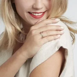 Histoire D'Or Alliance Clotilde Demi Jonc Classique Or Bicolore -Boucles d'oreilles Bracelet Soldes B3AM2W0645 model0