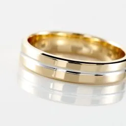 Histoire D'Or Alliance Liseret Ruban Plat Or Bicolore 10 Histoire D'Or Alliance Liseret Ruban Plat Or Bicolore -Boucles d'oreilles Bracelet Soldes B3AM2W0717 view3