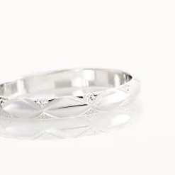 Histoire D'Or Alliance Harmonie Demi Jonc Classique Or Blanc -Boucles d'oreilles Bracelet Soldes B3AMBW0655 view3