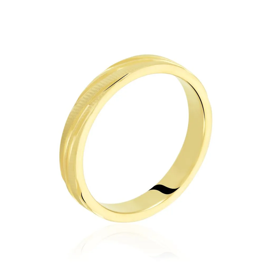 Histoire D'Or Alliance Eros Brossee Ruban Plat Or Jaune 3 Histoire D'Or Alliance Eros Brossee Ruban Plat Or Jaune