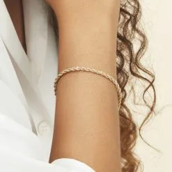 Histoire D'Or Bracelet Jerry Maille Corde Et Venitienne Or Bicolore 9 Histoire D'Or Bracelet Jerry Maille Corde Et Venitienne Or Bicolore -Boucles d'oreilles Bracelet Soldes B3BF2W0337 model1