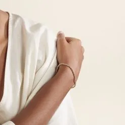 Histoire D'Or Bracelet Jerry Maille Corde Et Venitienne Or Bicolore -Boucles d'oreilles Bracelet Soldes B3BF2W0338 model0