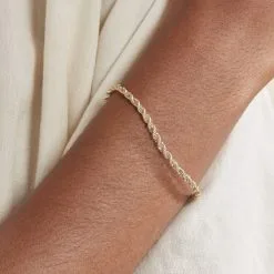 Histoire D'Or Bracelet Jerry Maille Corde Et Venitienne Or Bicolore -Boucles d'oreilles Bracelet Soldes B3BF2W0338 model1