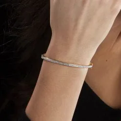 Histoire D'Or Bracelet Jonc Karama Or Bicolore -Boucles d'oreilles Bracelet Soldes B3BF2W0397 model1