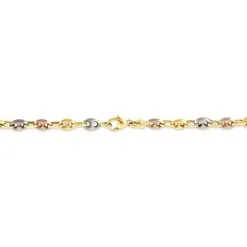 Histoire D'Or Bracelet Dami Maille Grain De Café Or Tricolore -Boucles d'oreilles Bracelet Soldes B3BF3W0321 view2