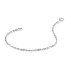 Histoire D'Or Bracelet Jayna Maille Palmier Or Blanc -Boucles d'oreilles Bracelet Soldes B3BFBW0241 view1