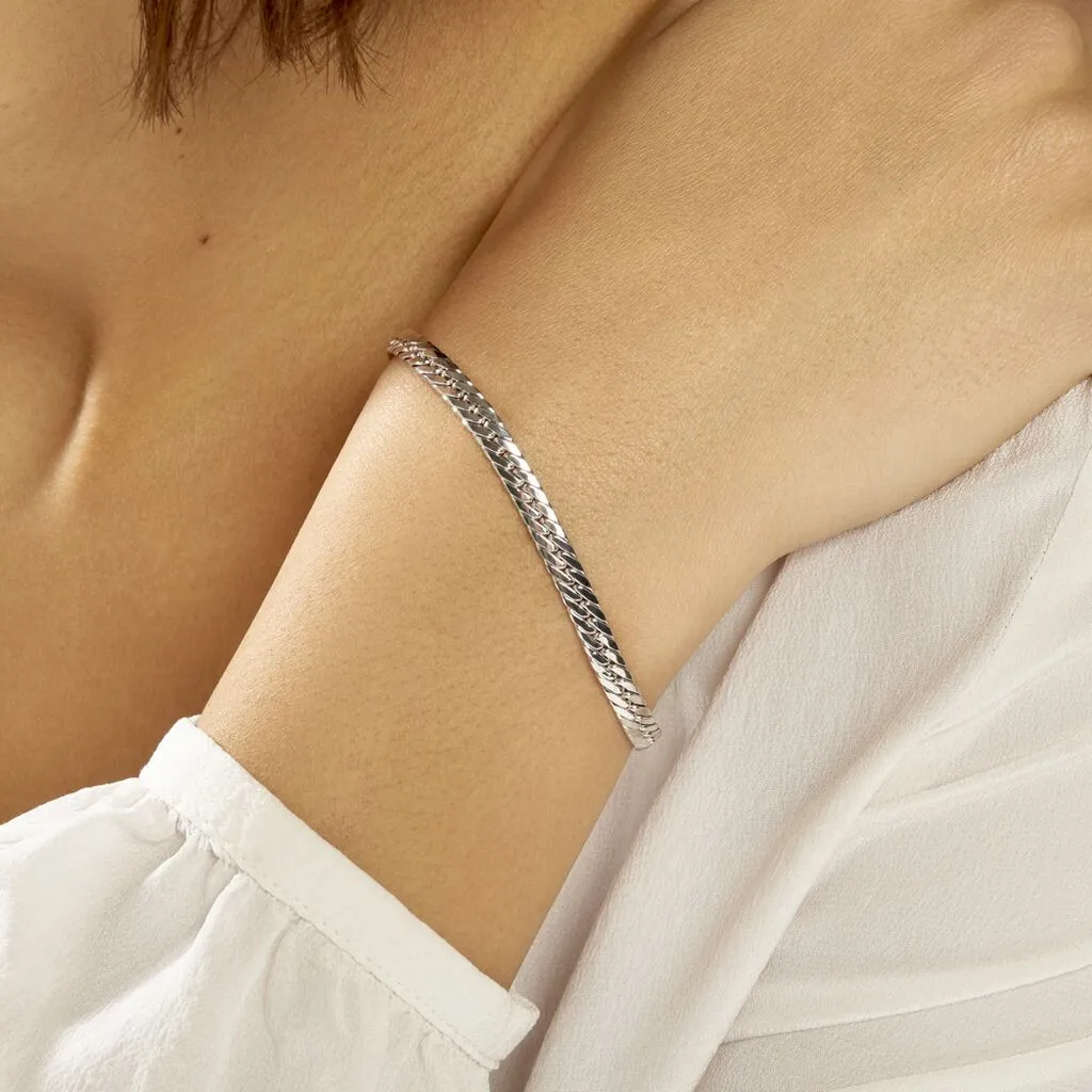 Histoire D'Or Bracelet Izel Maille Anglaise Or Blanc 7 Histoire D'Or Bracelet Izel Maille Anglaise Or Blanc – Image 5