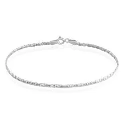 Histoire D'Or Bracelet Ivy Maille Haricot Or Blanc