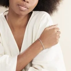 Histoire D'Or Bracelet Cyntiaae Or Blanc -Boucles d'oreilles Bracelet Soldes B3BFBW0328 model0