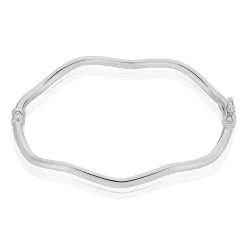 Histoire D'Or Bracelet Jonc Jennie Ondule Or Blanc