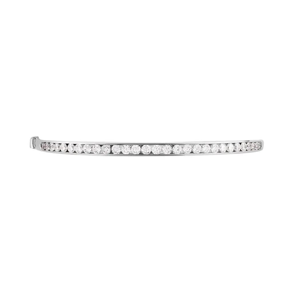 Histoire D'Or Bracelet Jonc Alane Or Blanc Oxyde De Zirconium 5 Histoire D'Or Bracelet Jonc Alane Or Blanc Oxyde De Zirconium – Image 3