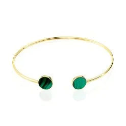 Histoire D'Or Bracelet Jonc Heida Or Jaune Malachite