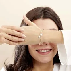 Histoire D'Or Bracelet Jonc Sammy Or Jaune Perle De Culture -Boucles d'oreilles Bracelet Soldes B3BFJU2197 model0