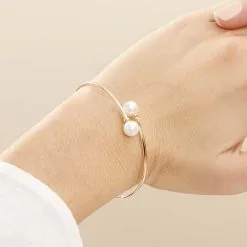 Histoire D'Or Bracelet Jonc Sammy Or Jaune Perle De Culture -Boucles d'oreilles Bracelet Soldes B3BFJU2197 model1