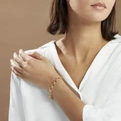 Histoire D'Or Bracelet Aaron Maille Fantaisie Or Jaune -Boucles d'oreilles Bracelet Soldes B3BFJW0082 model0