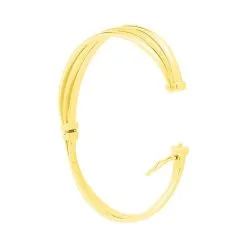 Histoire D'Or Bracelet Jonc Claudie 3 Fils Entrelaces Or Jaune -Boucles d'oreilles Bracelet Soldes B3BFJW008N view1