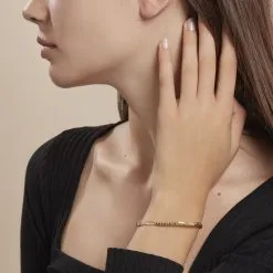 Histoire D'Or Bracelet Ivy Maille Haricot Or Jaune -Boucles d'oreilles Bracelet Soldes B3BFJW0497 model0