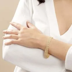 Histoire D'Or Bracelet Jerry Maille Corde 4 Rangs Or Jaune 8 Histoire D'Or Bracelet Jerry Maille Corde 4 Rangs Or Jaune -Boucles d'oreilles Bracelet Soldes B3BFJW0678 model0 1