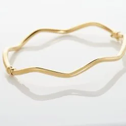 Histoire D'Or Bracelet Jonc Jennie Ondule Or Jaune -Boucles d'oreilles Bracelet Soldes B3BFJW0780 view2
