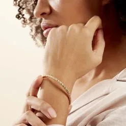 Histoire D'Or Bracelet Jonc Jennie Diamante Or Jaune -Boucles d'oreilles Bracelet Soldes B3BFJW0781 model1