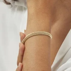 Histoire D'Or Bracelet Jimmy Maille Americaine Or Jaune -Boucles d'oreilles Bracelet Soldes B3BFJW0798 model1