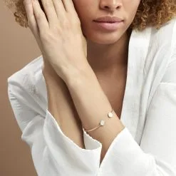 Histoire D'Or Bracelet Jonc Heida Or Jaune Nacre -Boucles d'oreilles Bracelet Soldes B3BFJX2021 model0