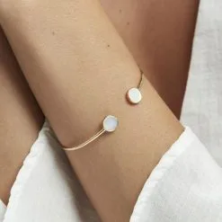 Histoire D'Or Bracelet Jonc Heida Or Jaune Nacre -Boucles d'oreilles Bracelet Soldes B3BFJX2021 model1