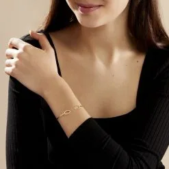 Histoire D'Or Bracelet Jonc Seth Or Jaune Oxyde De Zirconium -Boucles d'oreilles Bracelet Soldes B3BFJZW098 model0