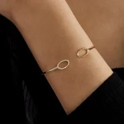 Histoire D'Or Bracelet Jonc Seth Or Jaune Oxyde De Zirconium -Boucles d'oreilles Bracelet Soldes B3BFJZW098 model1