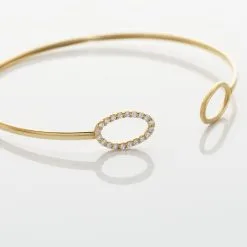 Histoire D'Or Bracelet Jonc Seth Or Jaune Oxyde De Zirconium -Boucles d'oreilles Bracelet Soldes B3BFJZW098 view2