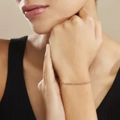 Histoire D'Or Bracelet Capucin Maille Marine Plate Or Rose -Boucles d'oreilles Bracelet Soldes B3BFRW0344 model0