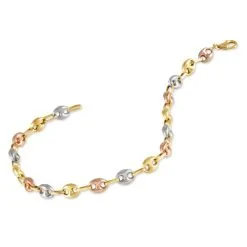 Histoire D'Or Bracelet Dami Maille Grain De Cafe Or Tricolore 7 Histoire D'Or Bracelet Dami Maille Grain De Cafe Or Tricolore -Boucles d'oreilles Bracelet Soldes B3BH3W0015 view1