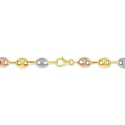 Histoire D'Or Bracelet Dami Maille Grain De Café Or Tricolore -Boucles d'oreilles Bracelet Soldes B3BH3W0016 view2