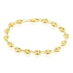 Histoire D'Or Bracelet Maille Dami Maille Grain De Cafe Or Jaune