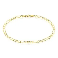 Histoire D'Or Bracelet Cameo Maille Alternée 1/3 Or Jaune