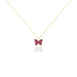 Histoire D'Or Collier Solena Papillon Or Jaune