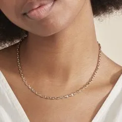 Histoire D'Or Chaîne Carlo Maille Marine Ronde Or Bicolore -Boucles d'oreilles Bracelet Soldes B3CF2W0371 model1 1