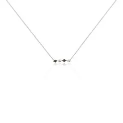 Histoire D'Or Collier Enid Or Blanc Diamant