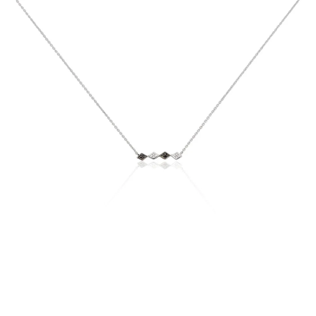 Histoire D'Or Collier Enid Or Blanc Diamant 3 Histoire D'Or Collier Enid Or Blanc Diamant