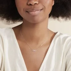 Histoire D'Or Collier Infini Empierre Or Blanc Diamant -Boucles d'oreilles Bracelet Soldes B3CFBDW355 model0