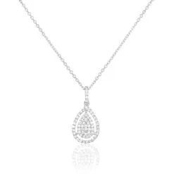Histoire D'Or Collier Or Blanc Diamant