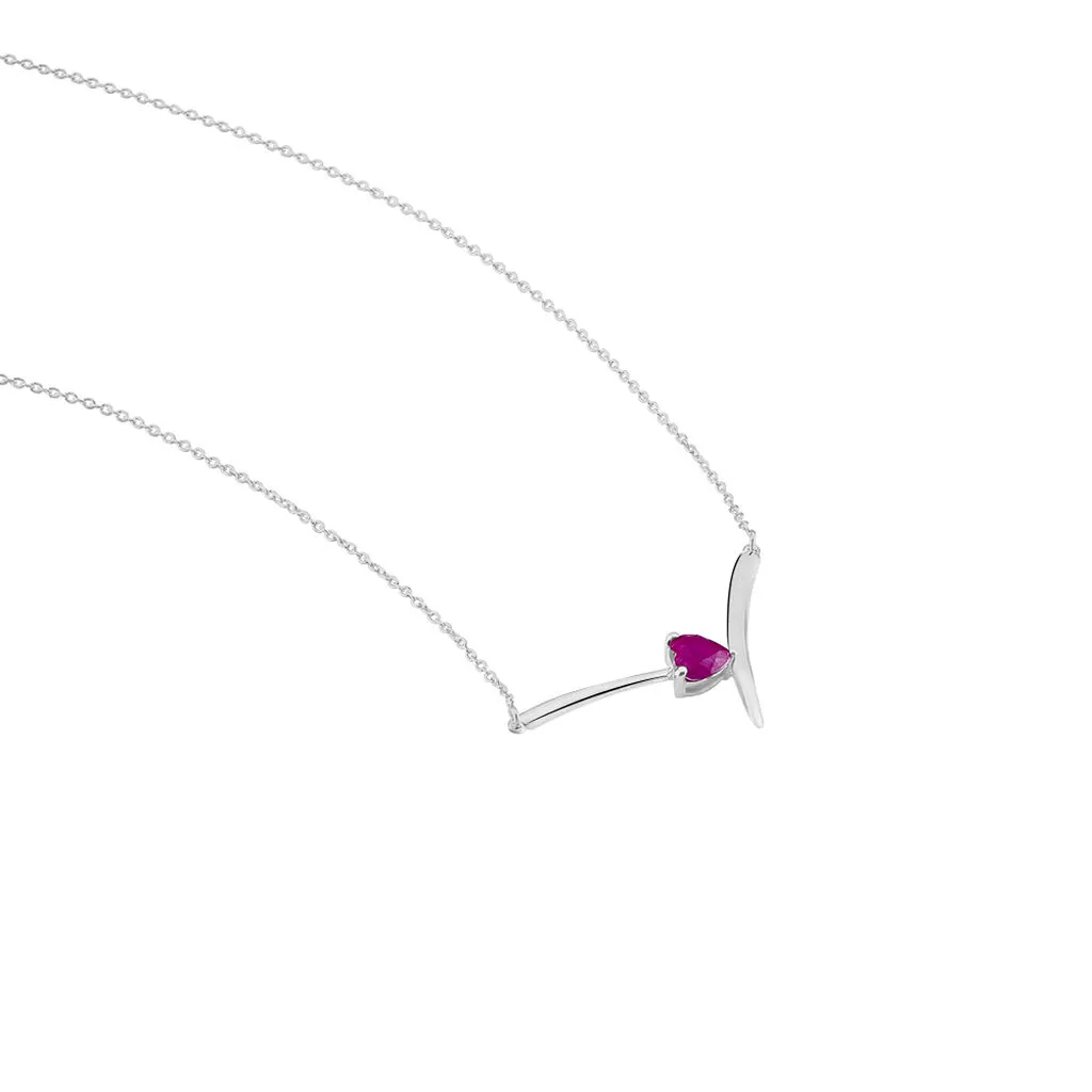 Histoire D'Or Collier Renaldine Or Blanc Rubis 4 Histoire D'Or Collier Renaldine Or Blanc Rubis – Image 2